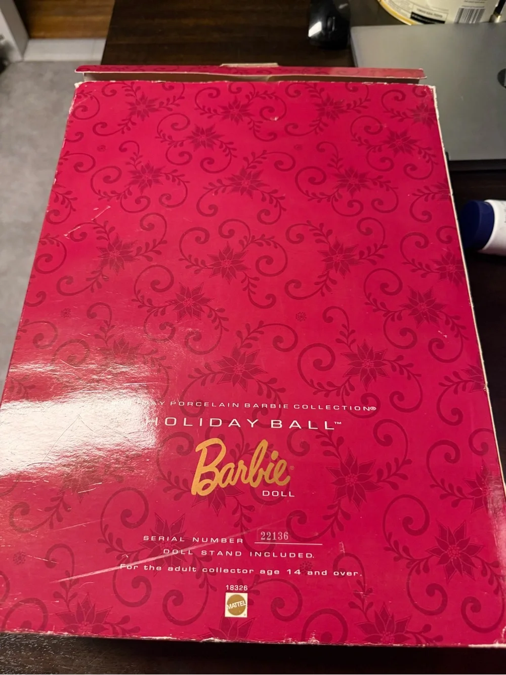 Barbie Holiday Ball Porcelain Doll Box - Red Packaging